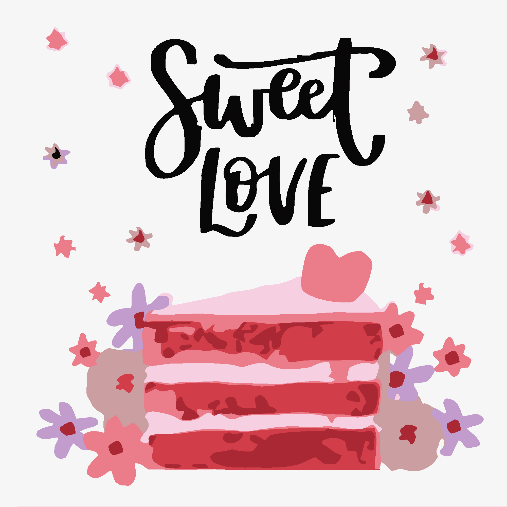Love in every piece size 20x20 cm (HH7107)