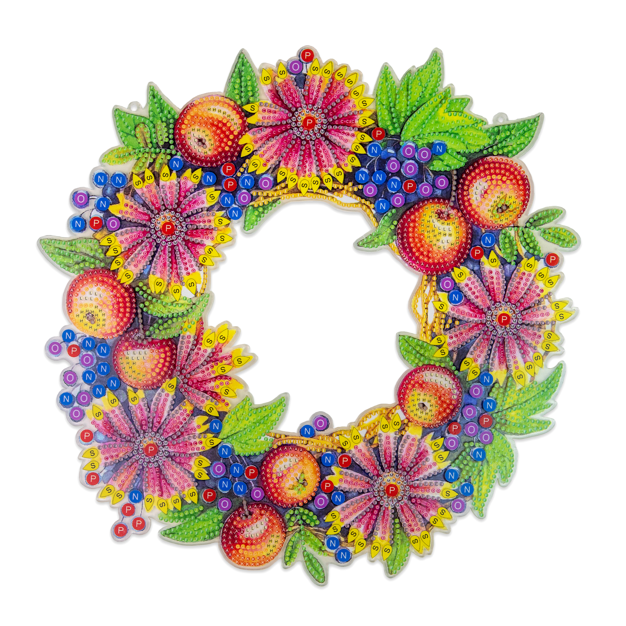 Wreath - Flowers of August hanging size 30x30 cm (HHE13844)