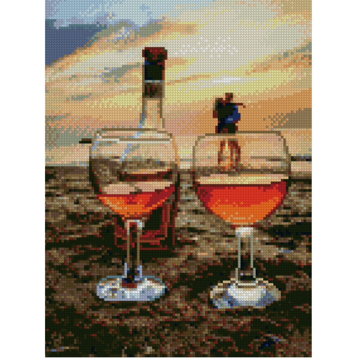 HX071 "Sunset in a glass", 30x40 cm