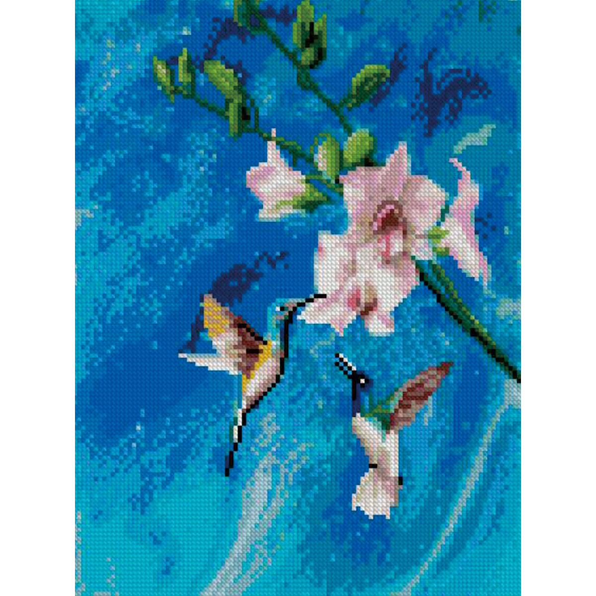HX094 "Hummingbirds in the sky", 30x40 cm