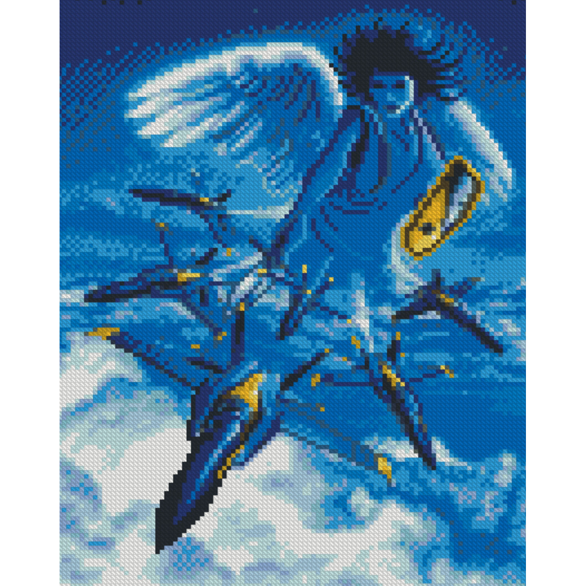 Diamond painting Strateg PREMIUM Guardian angel of Ukraine size 30х40 sm (HX487)