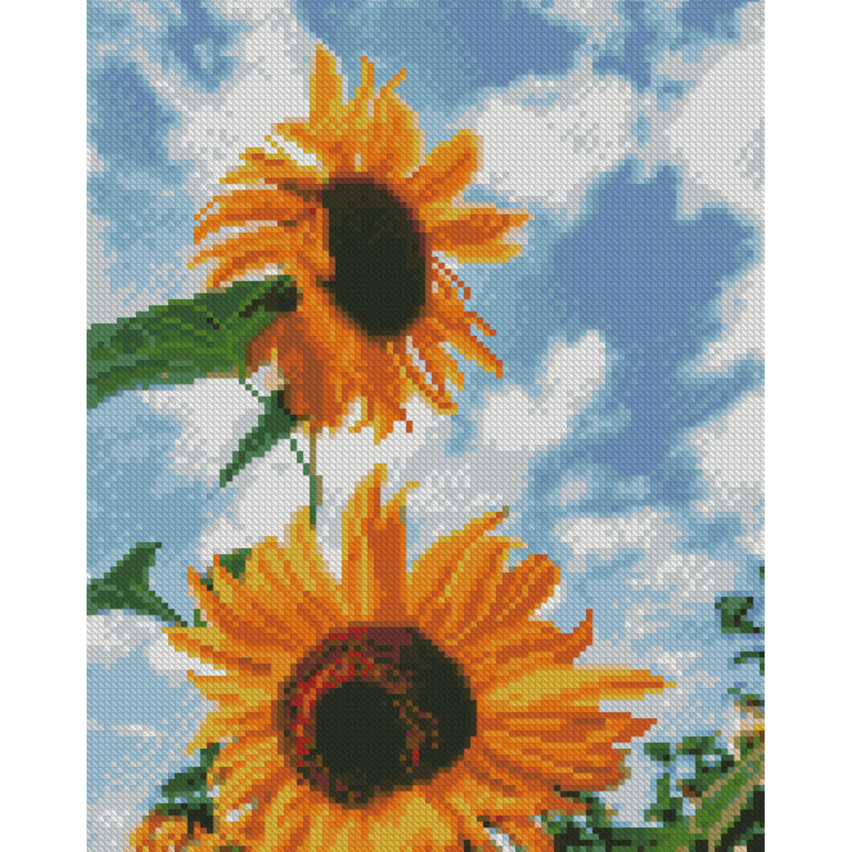 Diamond painting Strateg PREMIUM Sunflowers in the sky size 30х40 sm (HX493)
