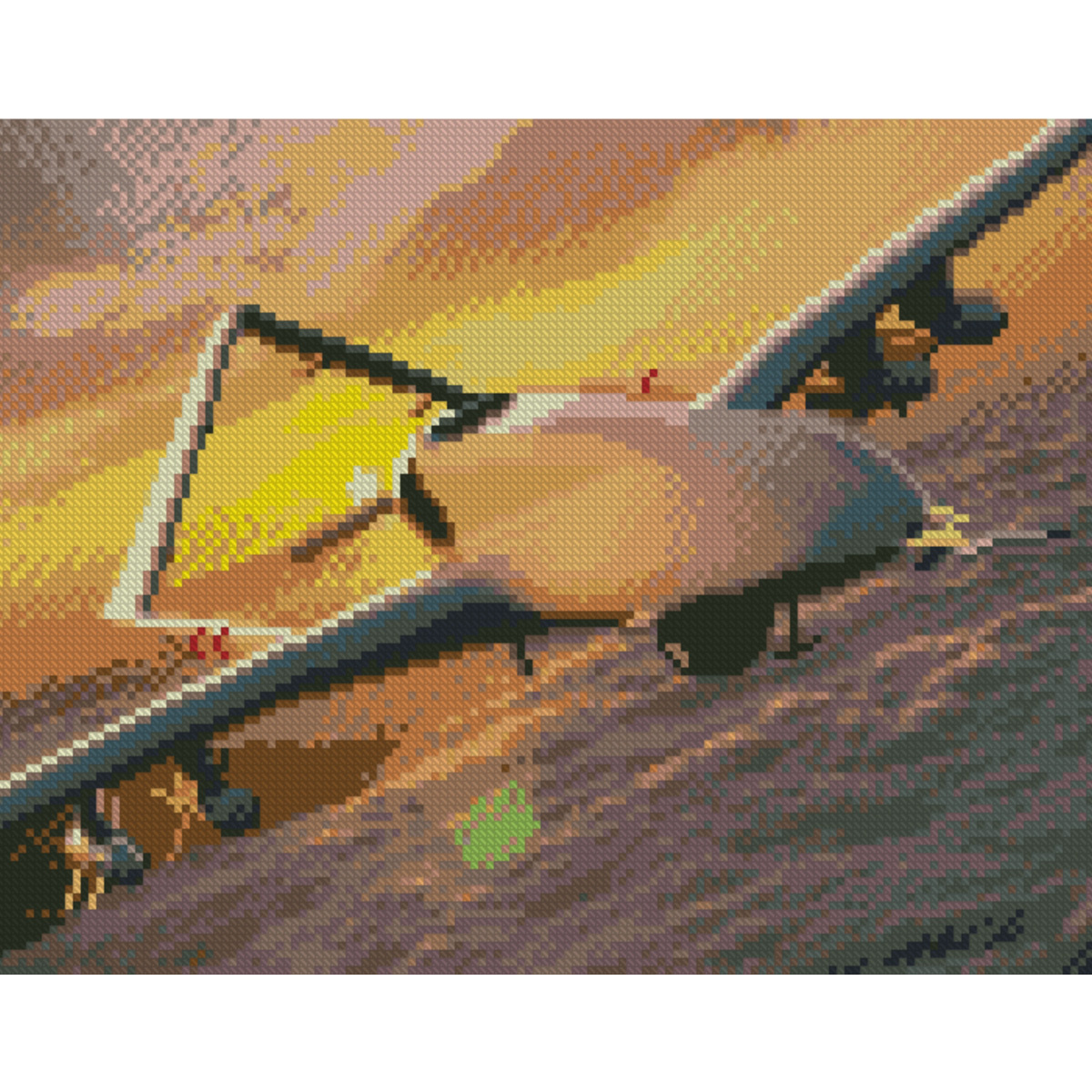 Diamond painting Strateg PREMIUM Bayraktar among the clouds size 30х40 sm (HX494)