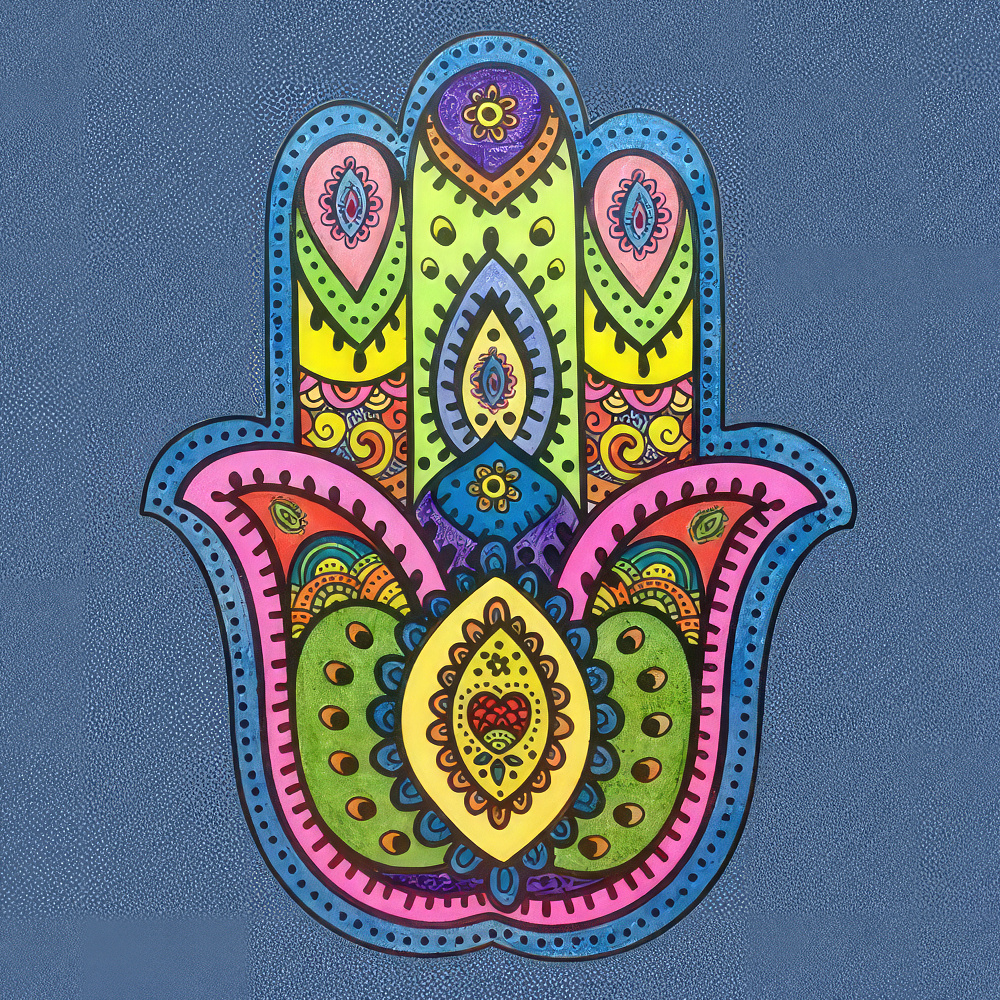 Anti-stress painting set Strateg Hamsa pattern, 30x30 cm (JCEE36816)