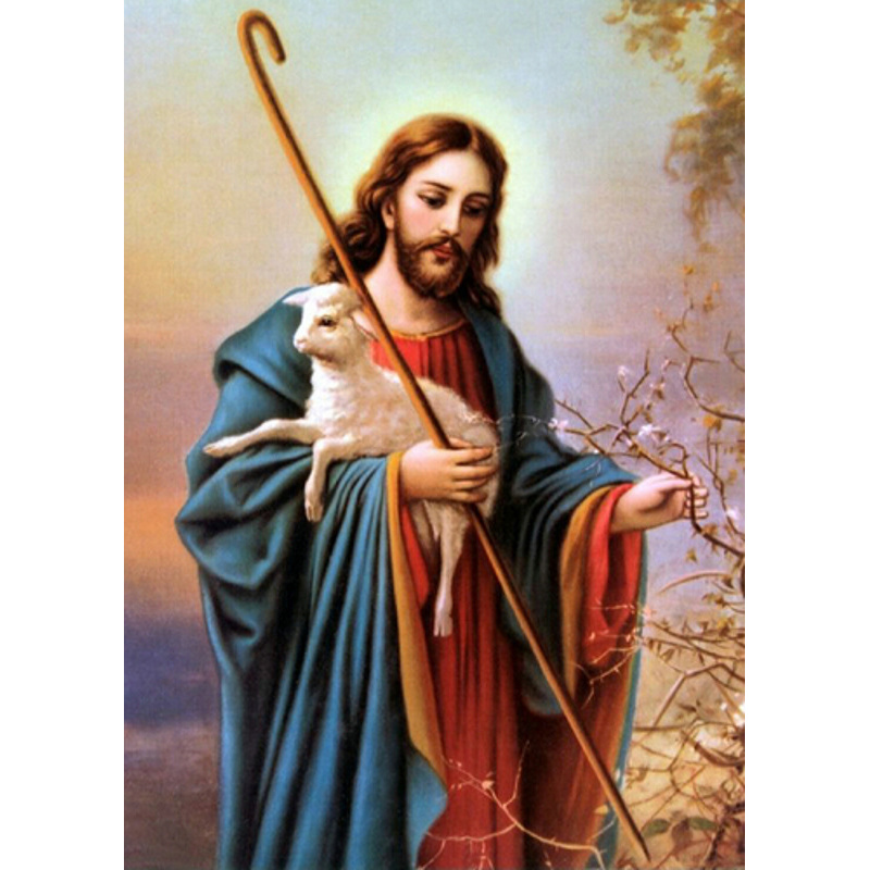 Jesus Christ the Shepherd without a subframe 30x40 cm (JSDF79548)
