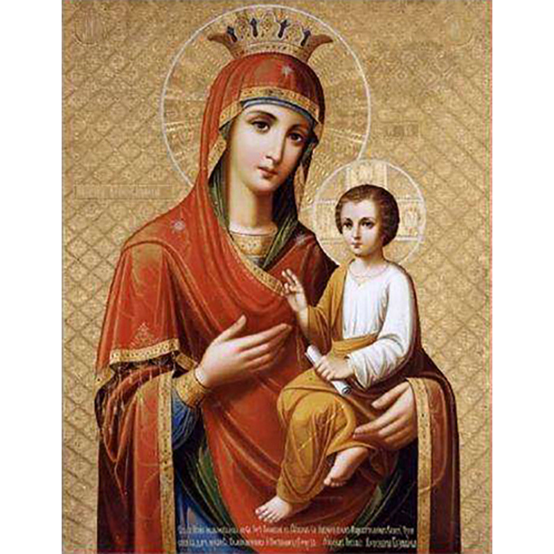 Diamond mosaic Icon of the Maid of Sorrows without a subframe 40x50 cm (JSFH85872)