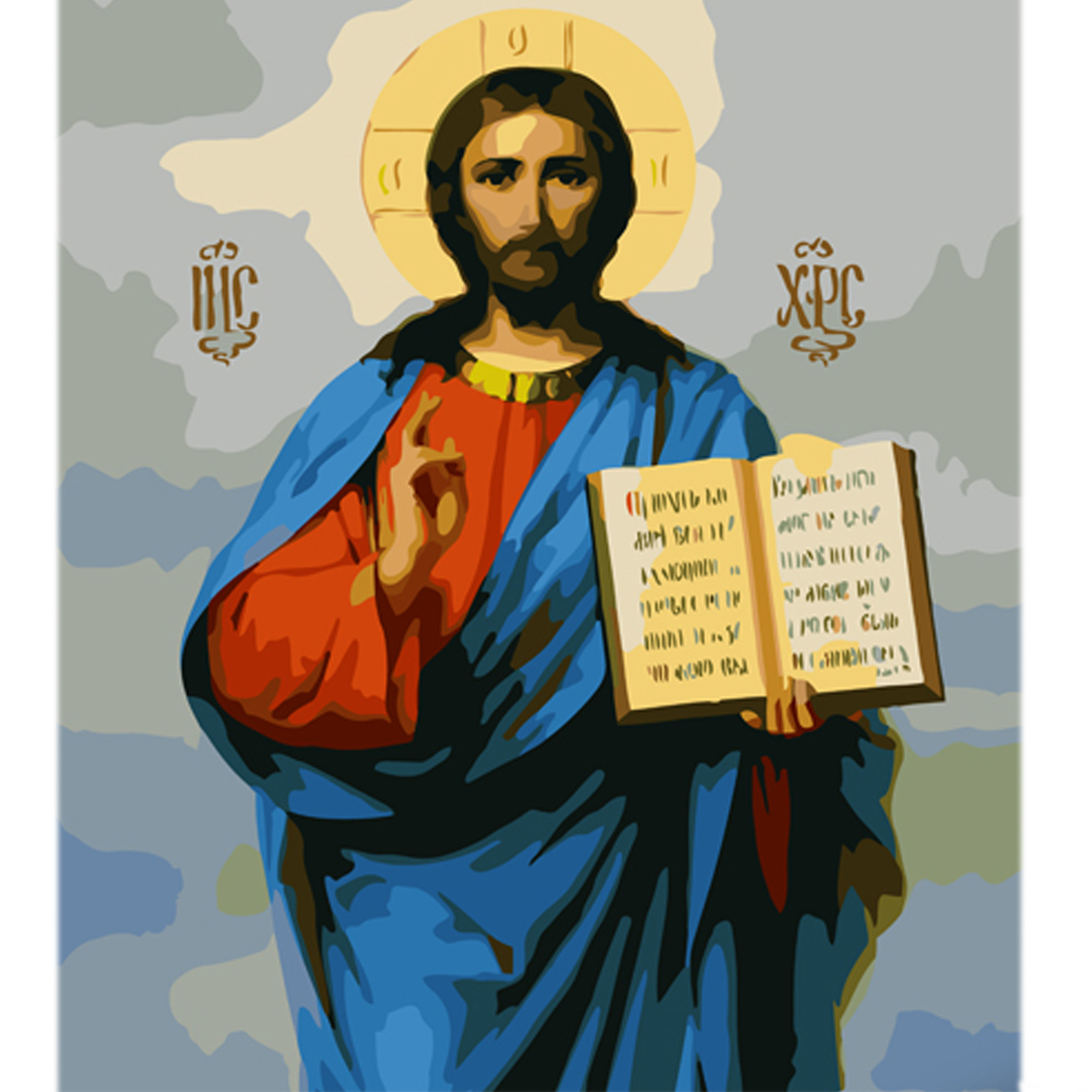 Sovereign on a colored background size 40x50 cm (MZ038)