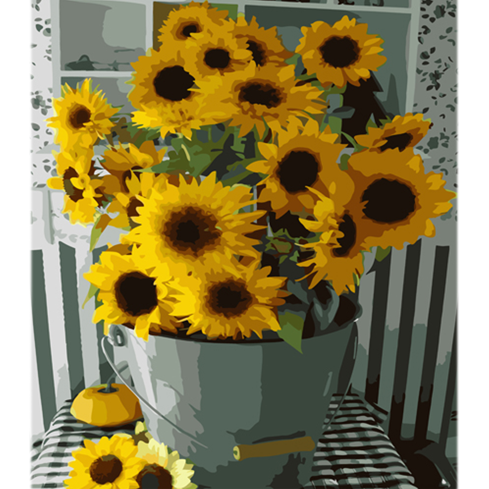 Light and warmth of summer on a colored background size 40x50 cm (MZ048)