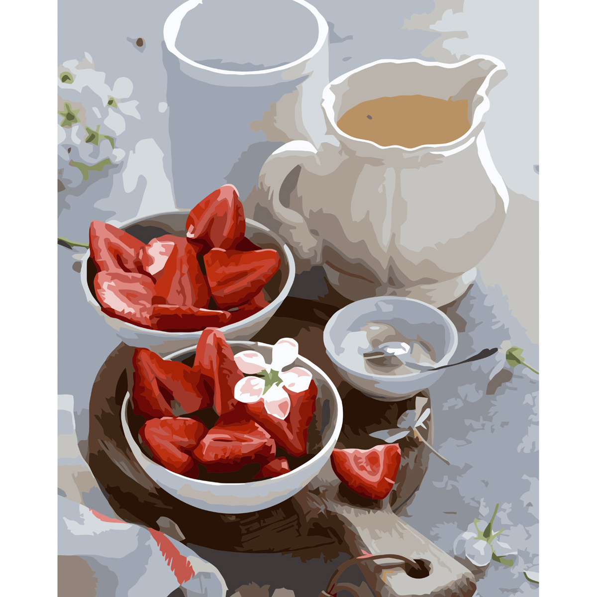 Strawberry tenderness with varnish size 40х50 cm VA-3600