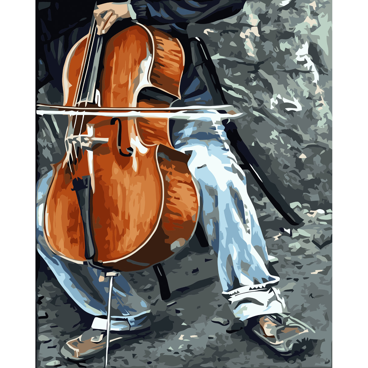 Cello music with varnish size 40х50 cm VA-3617