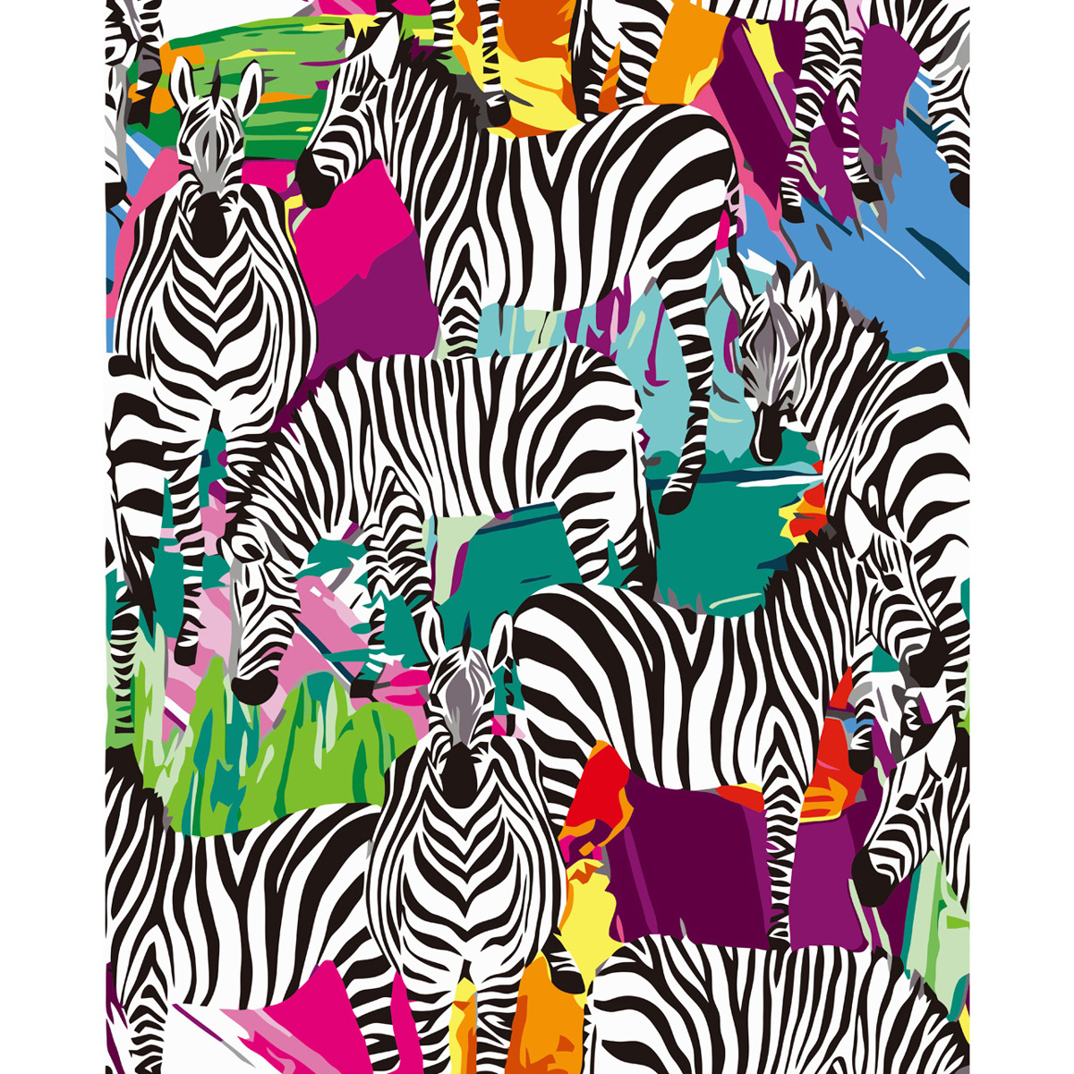 Art zebras with varnish size 40х50 cm VA-3653