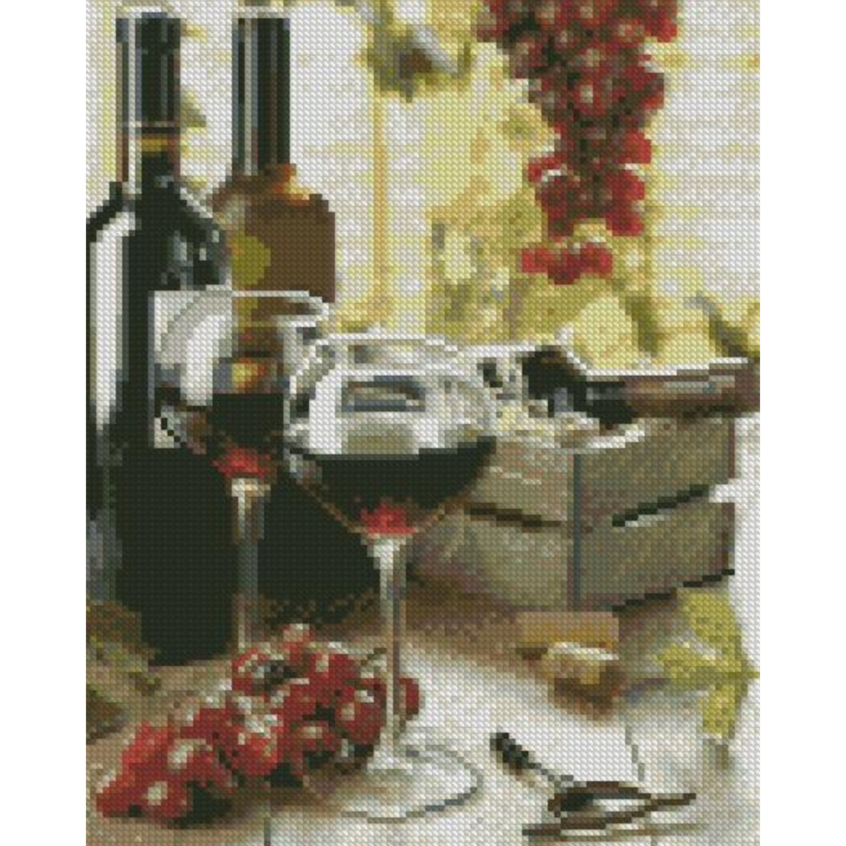 Wine in glasses size 30х40 cm HX446