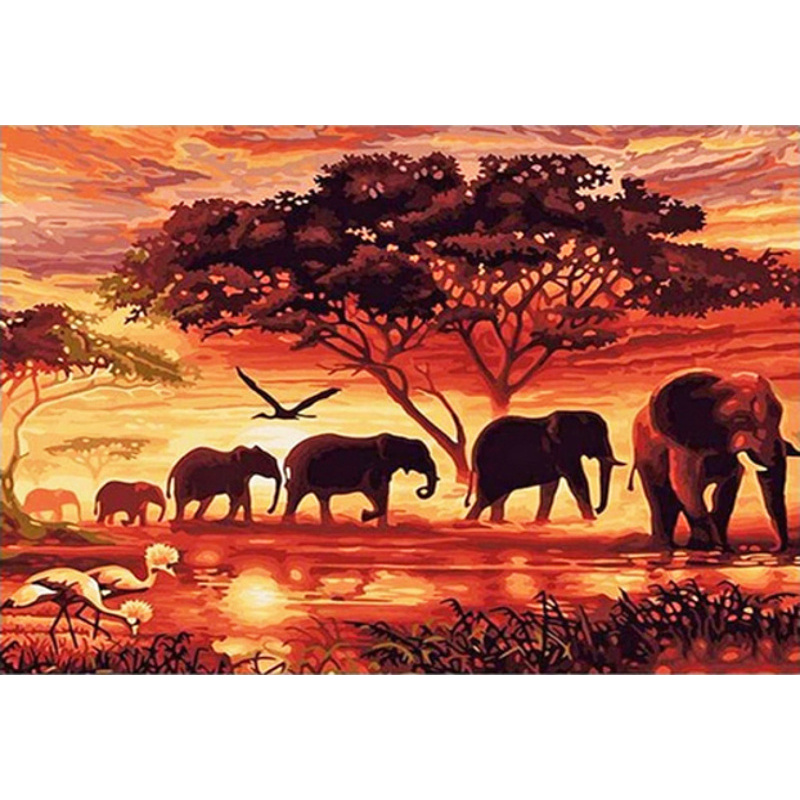 Diamond mosaic Africa without a subframe 50x65 cm (SGK75289)