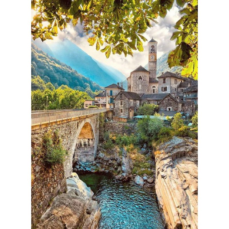 Diamond mosaic Lavertezzo Switzerland (without a subframe 50x65 cm) (SGK86075)