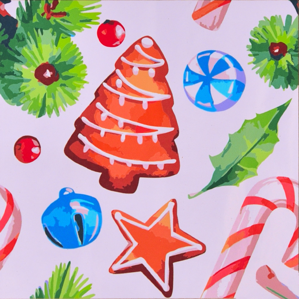 New Year's sweets with varnish and level, 40x40 cm (SK057)