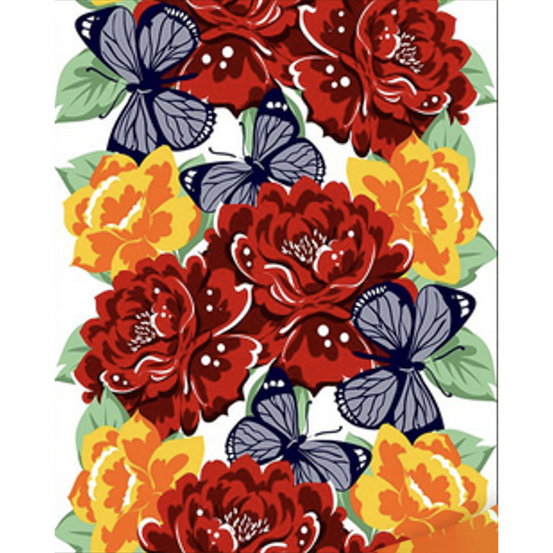Floral ornament with butterflies 40x50 cm (SK86010)