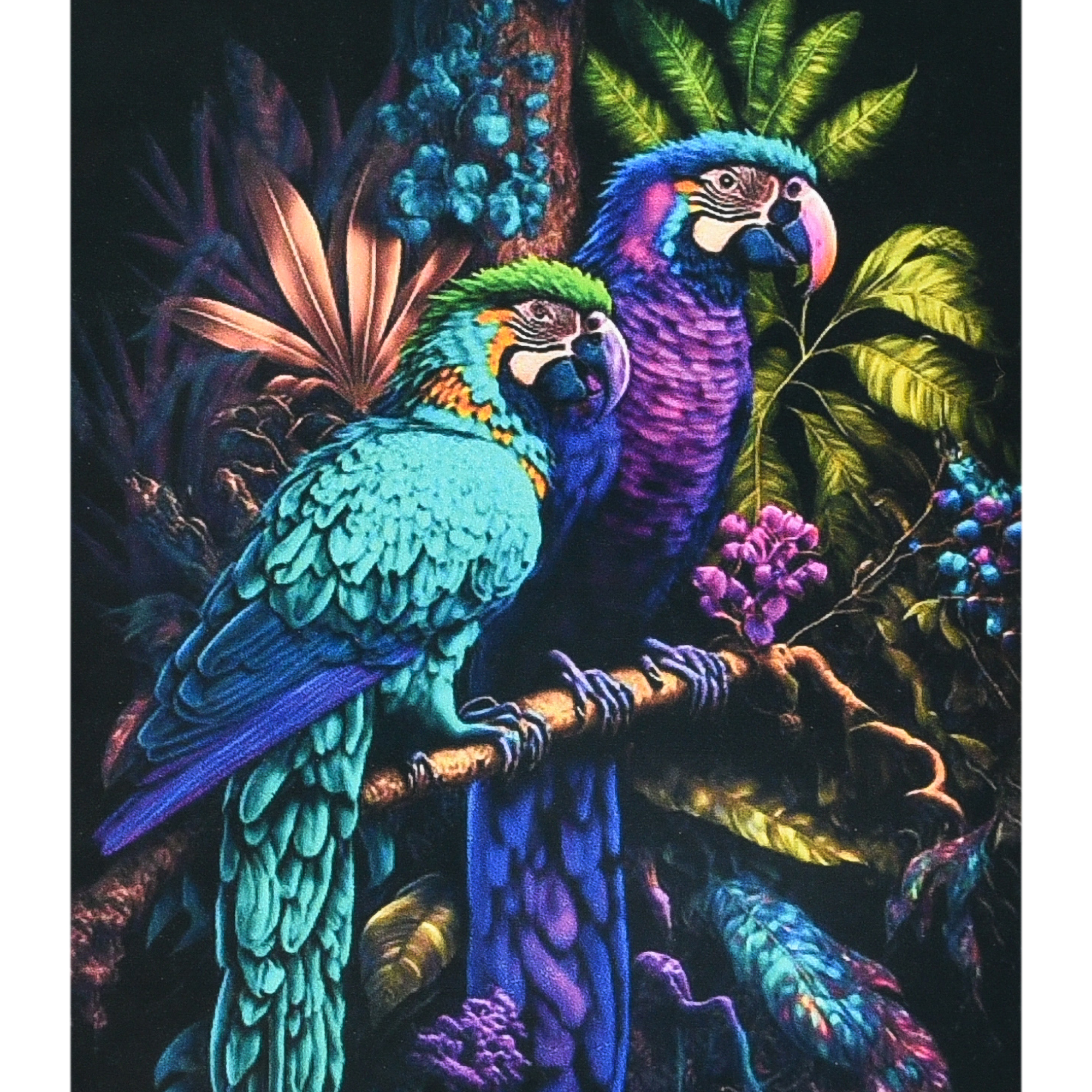 Parrots on a branch size 40x50 cm (SK88216)