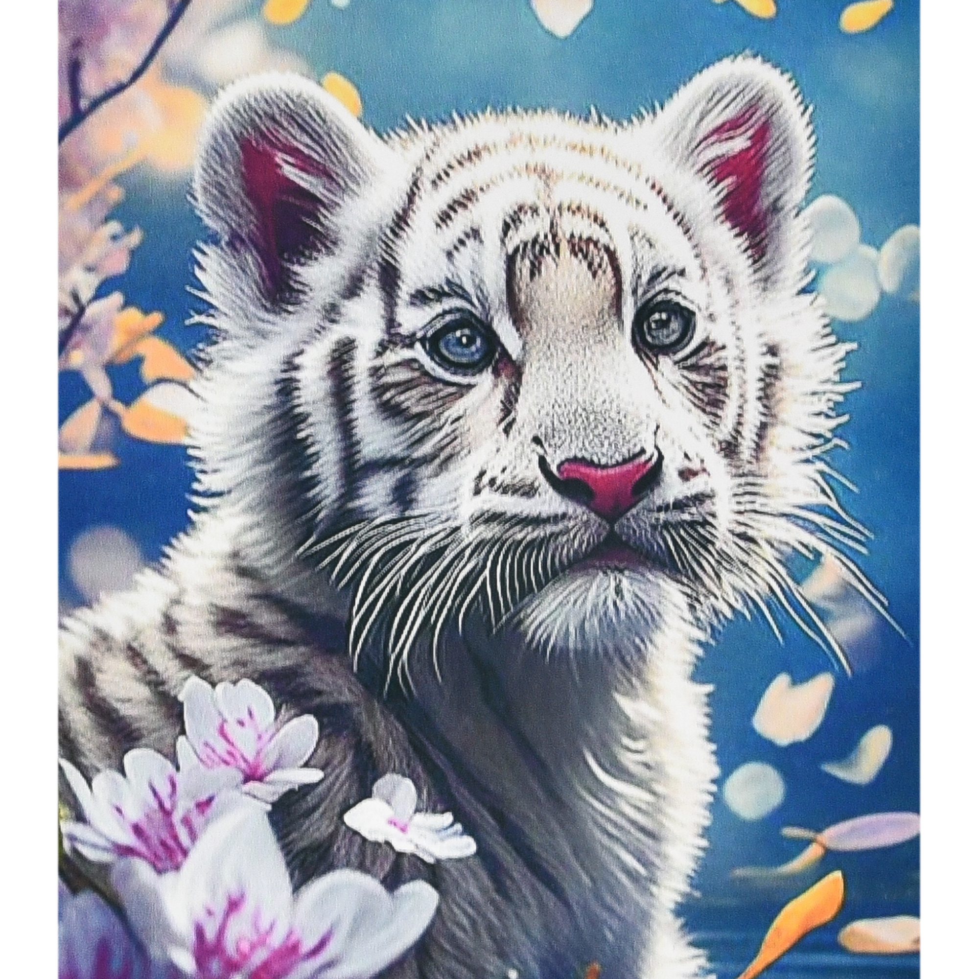 White tiger cub size 40x50 cm (SK88275)