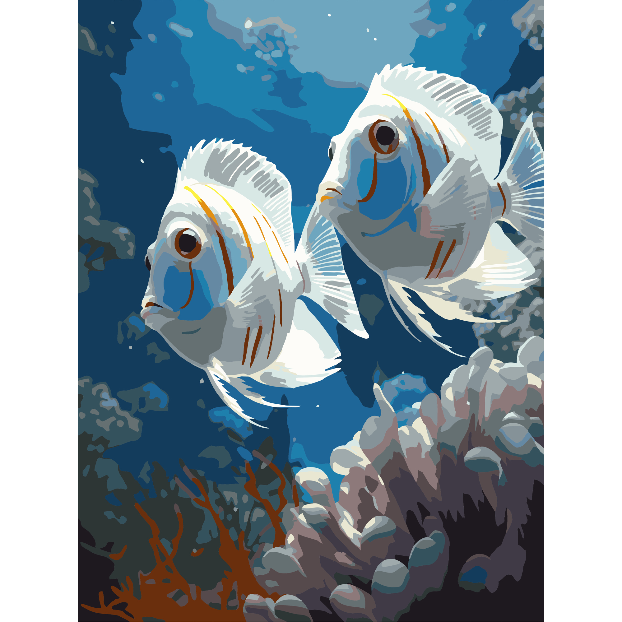Underwater couple  30Х40 (SS-1248)