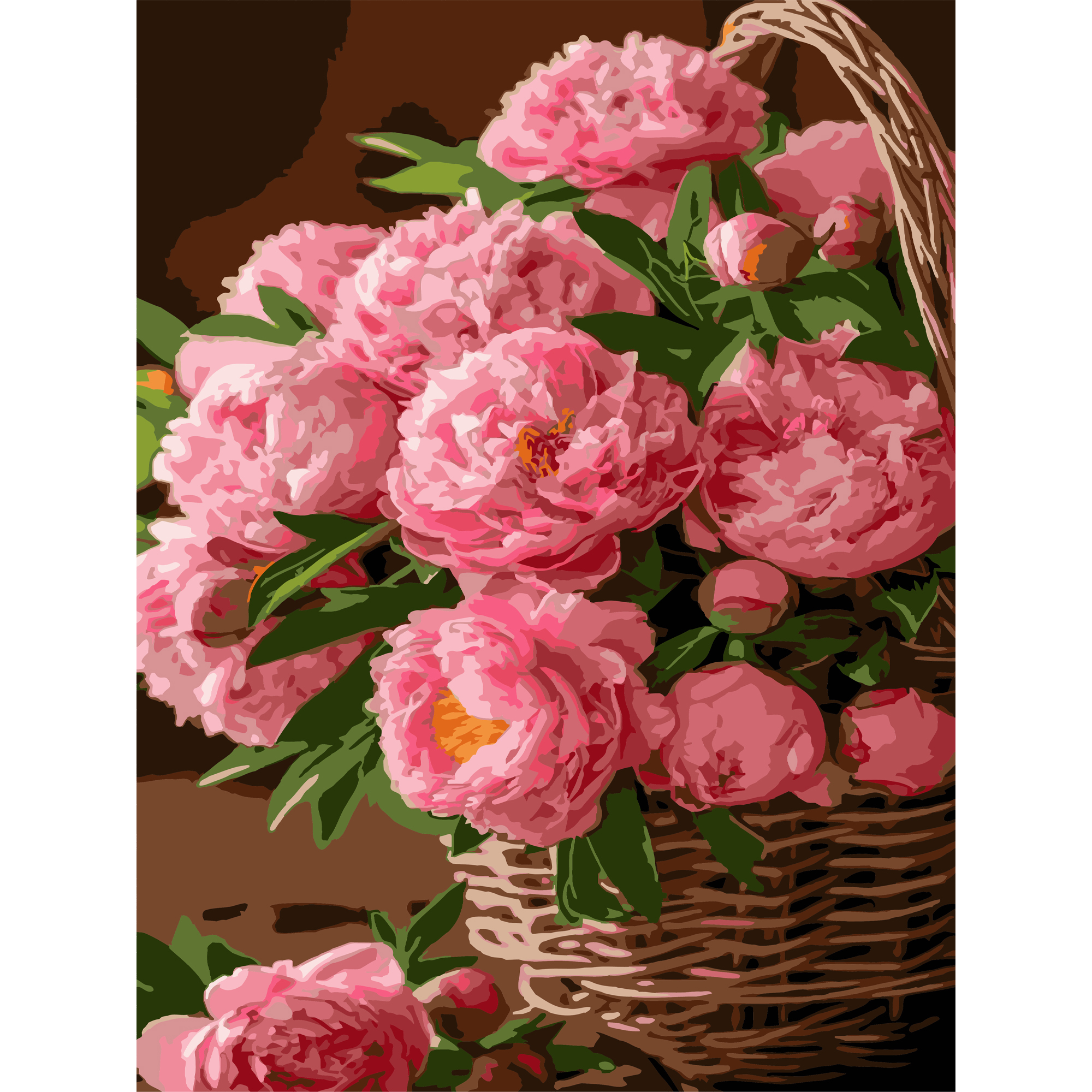 Bouquet of peonies  30Х40 (SS-1254)