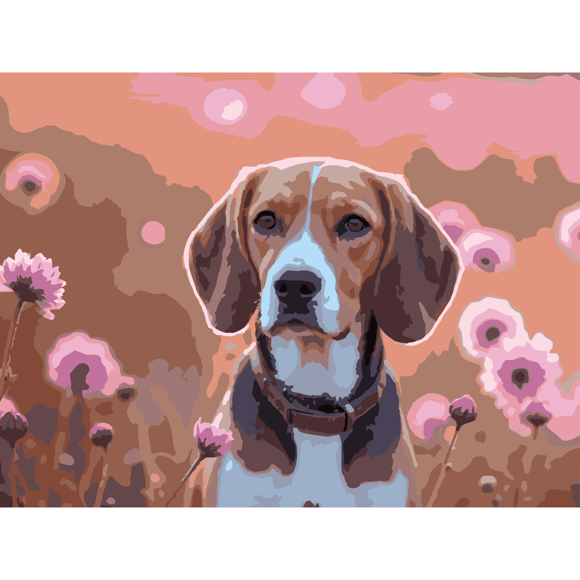 Flower dog  30Х40 (SS-1261)