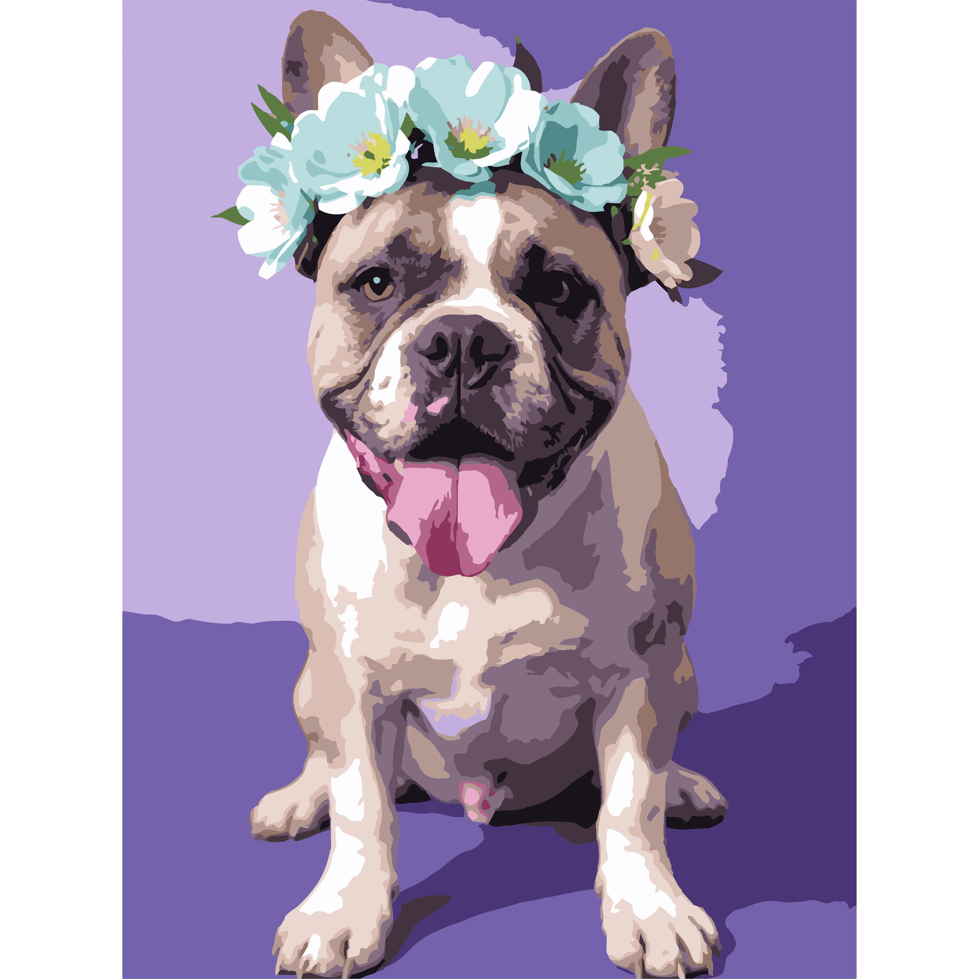 Пес у віночку  30Х40 (SS-1283)