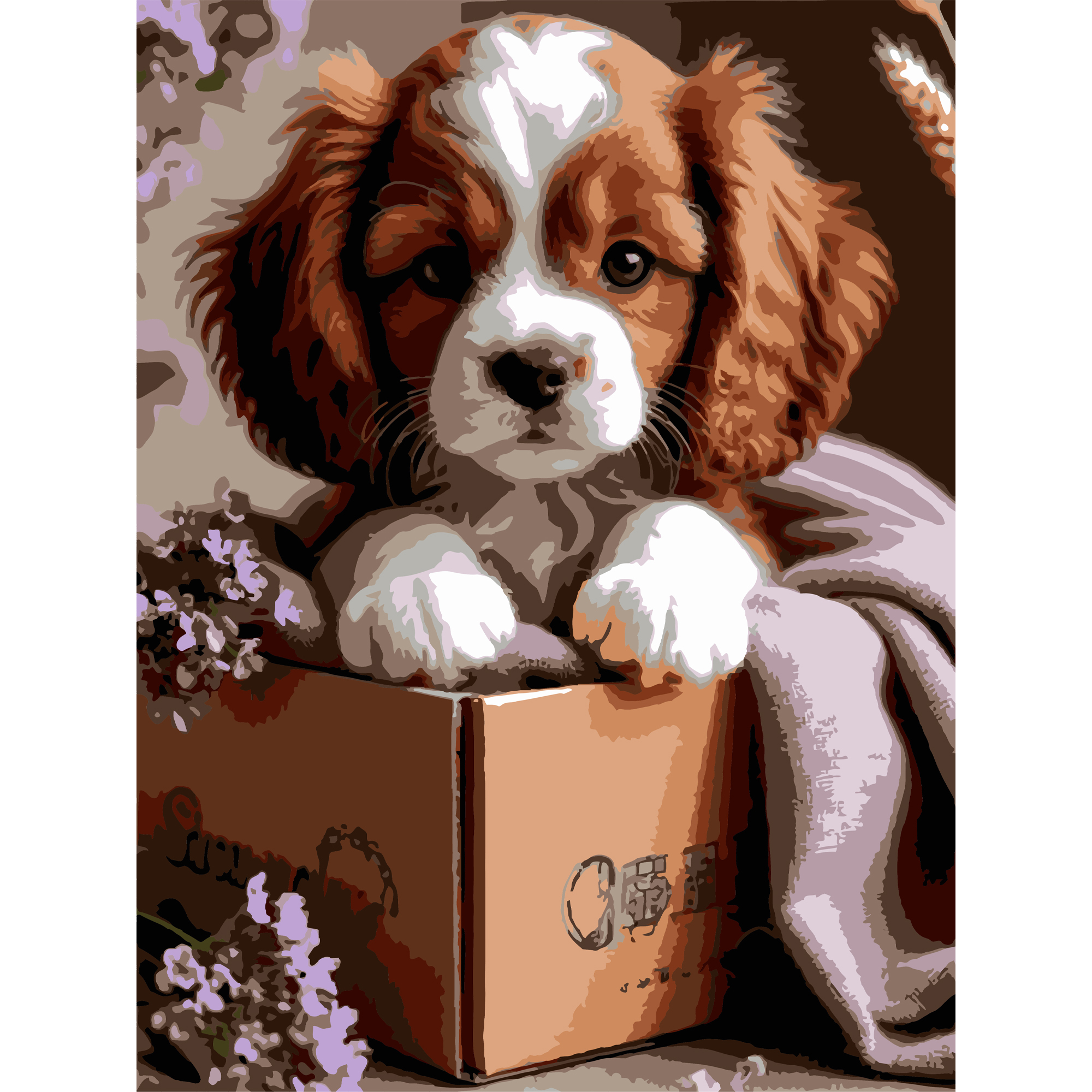 Puppy in a box  30Х40 (SS-1287)