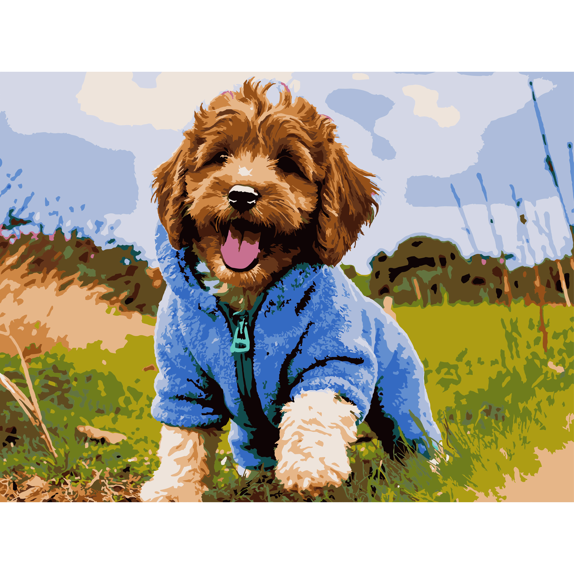 Цуценя на прогулянці  30Х40 (SS-1308)