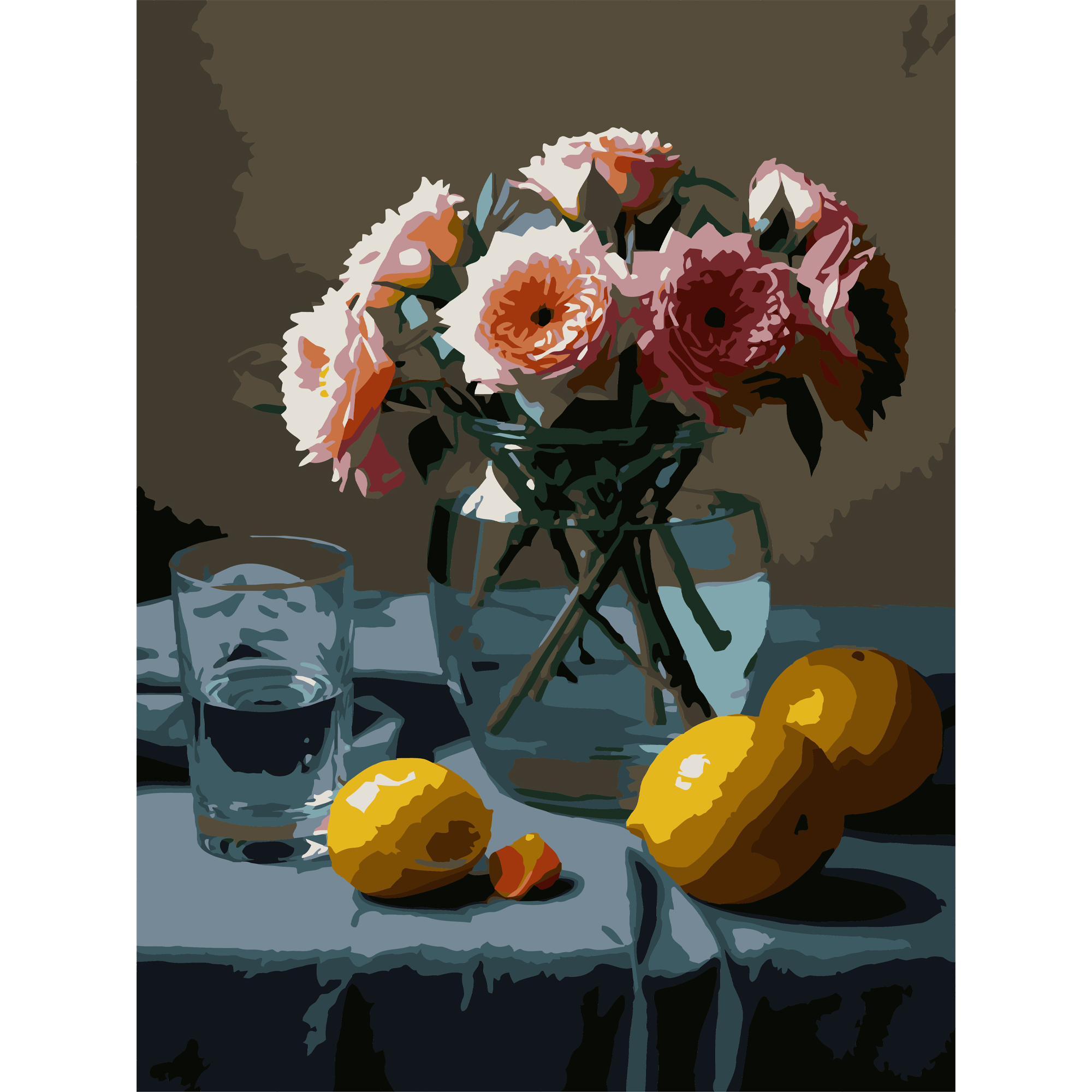 Flowers and lemons  30Х40 (SS-1316)