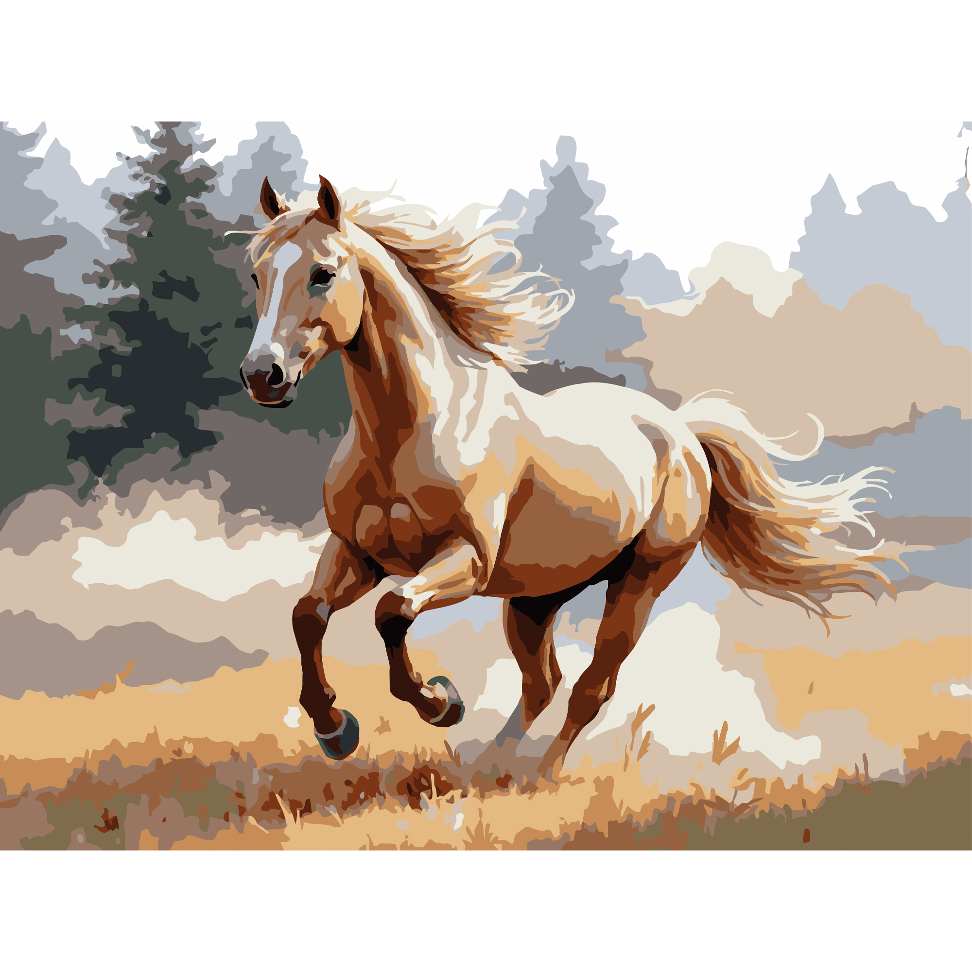 Horse in the field  30Х40 (SS-1317)