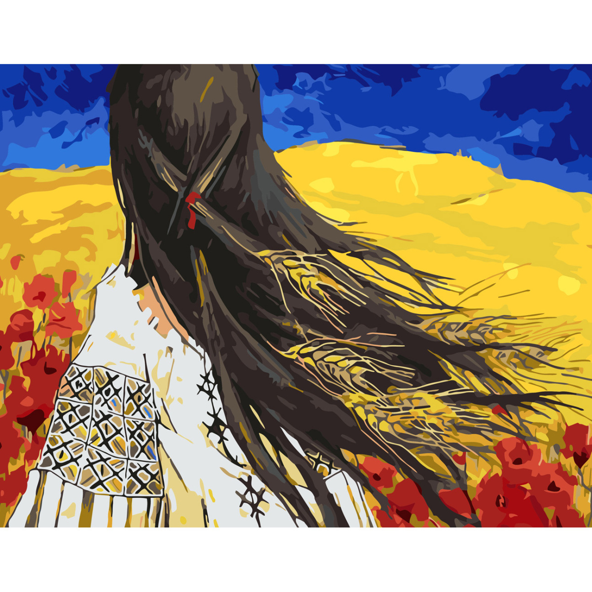 Free Ukrainian with varnish size 30х40 sm (SS-6569)