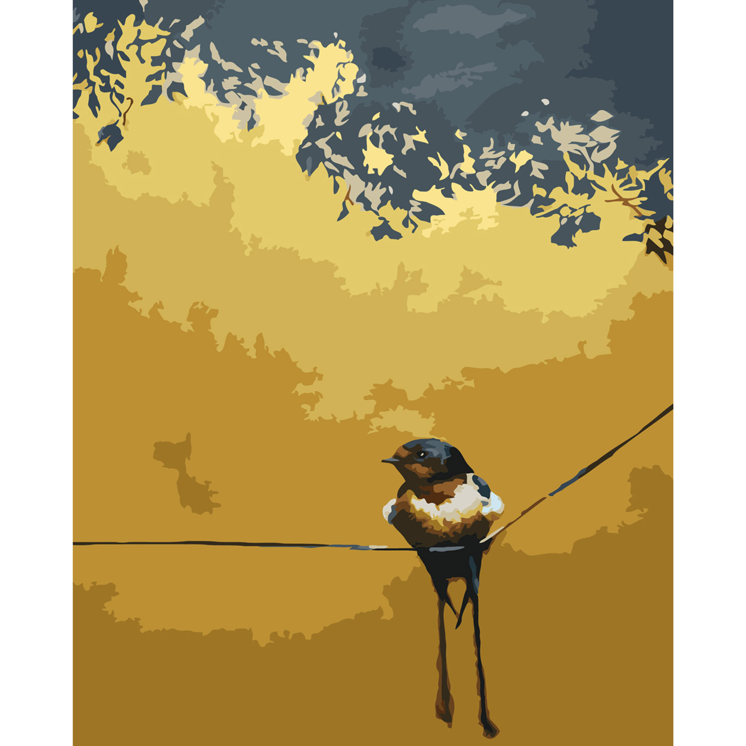 SY6031 "Autumn Swallow", 40x50 cm