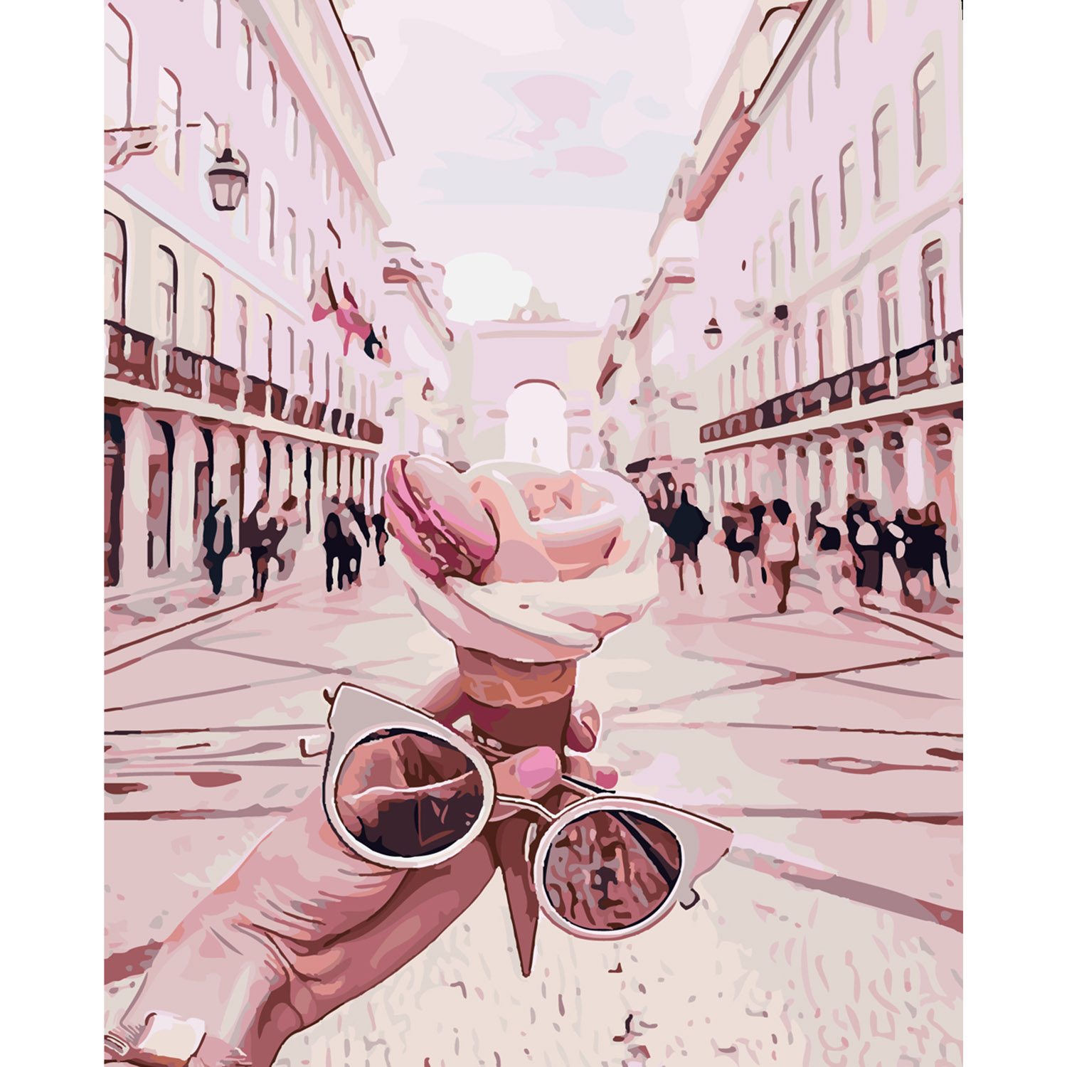SY6172 "In pink glasses", 40x50 cm