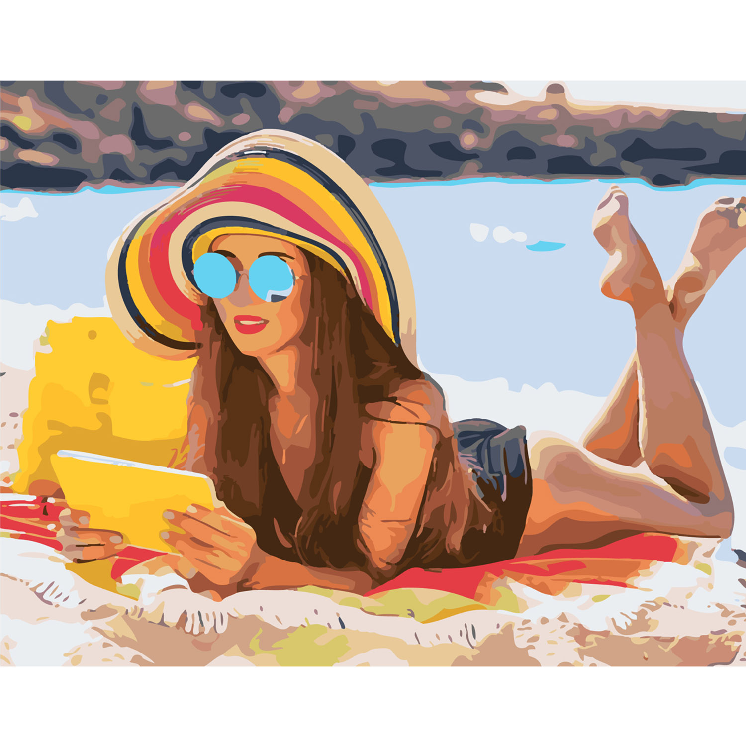 SY6340 "Girl on the sand", 40x50 cm