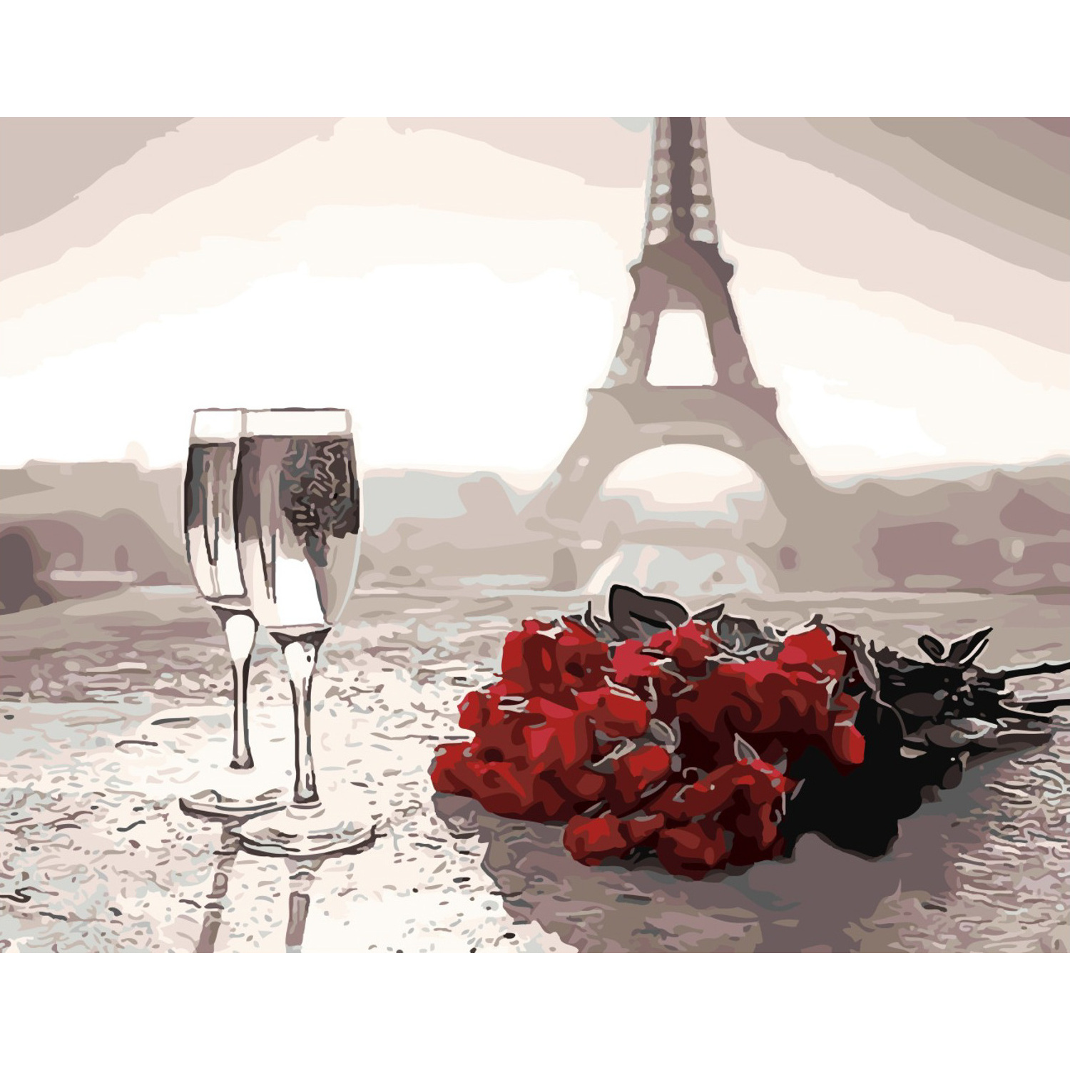 SY6523 "Roses in Paris", 40x50 cm