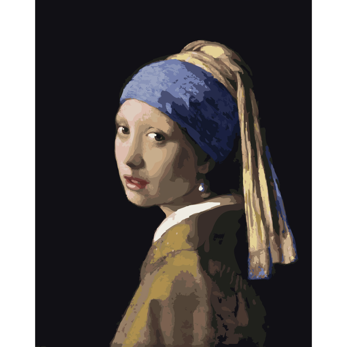 Girl with a pearl earring with varnish size 40х50 sm (SY6635)