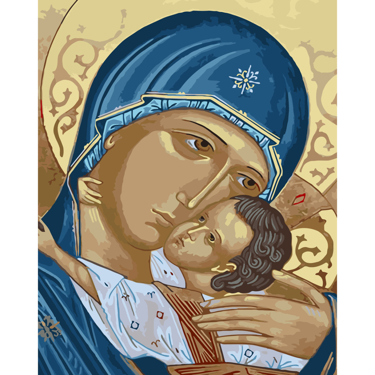 Pskov-Pechersk icon with varnish size 40х50 sm (SY6639)