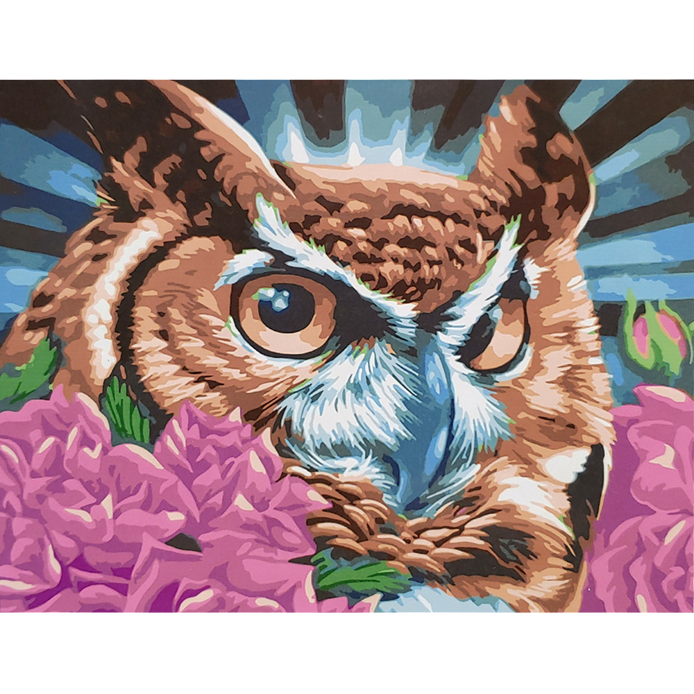 Wise owl with varnish size 40х50 sm (SY6645)