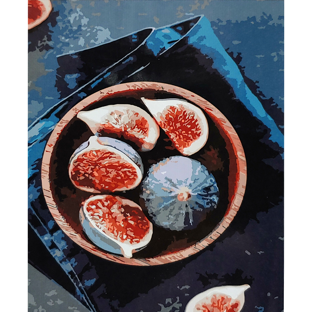 A bowl of figs with varnish size 40х50 sm (SY6670)