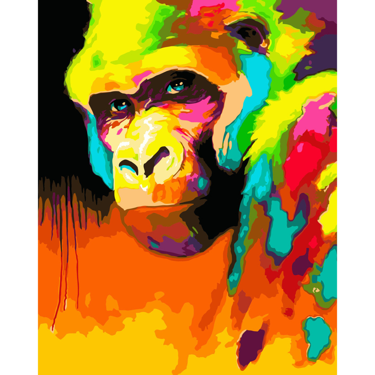 Art monkey with varnish size 40х50 sm (SY6671)