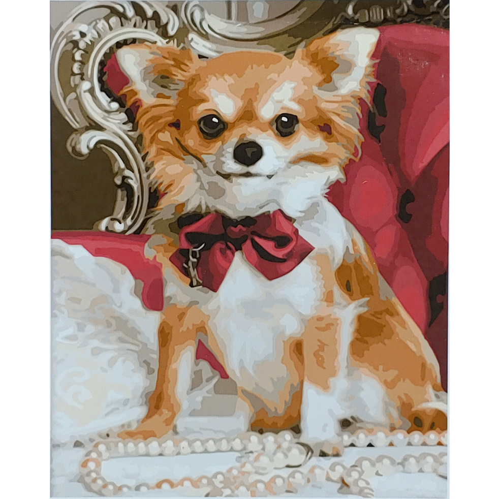 Little Chihuahua with varnish size 40х50 sm (SY6679)