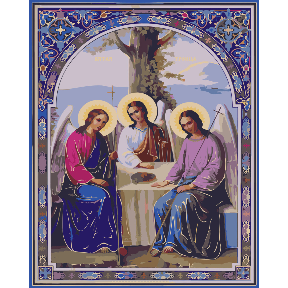 The Holy Trinity with varnish size 40х50 sm (SY6700)