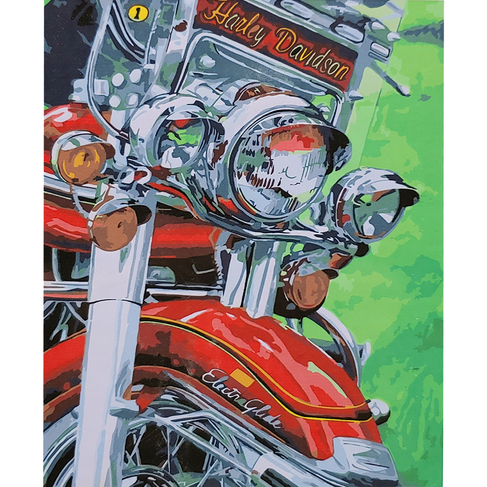 Harley's photo with varnish size 40х50 sm (SY6706)