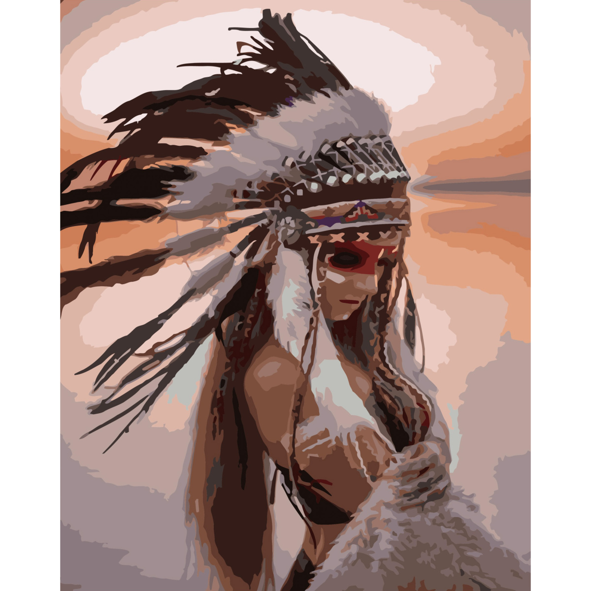 Indian girl with varnish size 40х50 sm (SY6741)