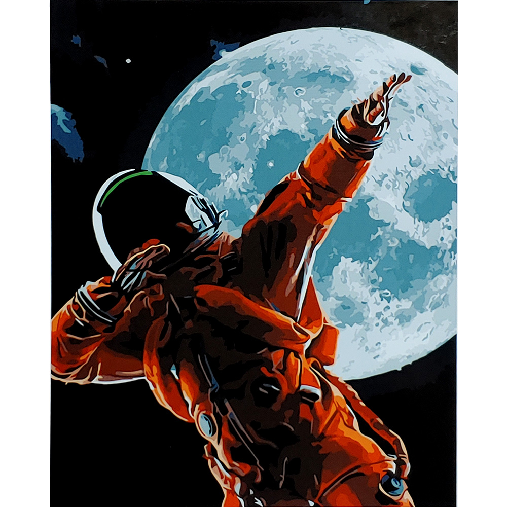 Cool cosmonaut with varnish size 40х50 sm (SY6779)