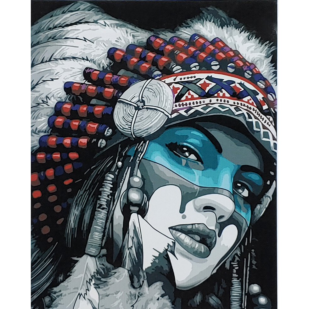 Indian woman with varnish size 40х50 sm (SY6807)