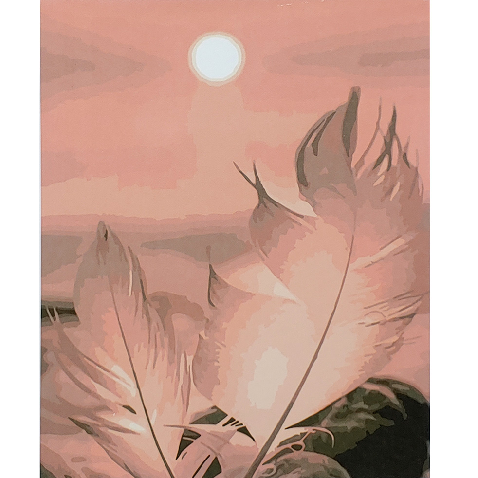 Solar feather with varnish size 40х50 sm (SY6828)