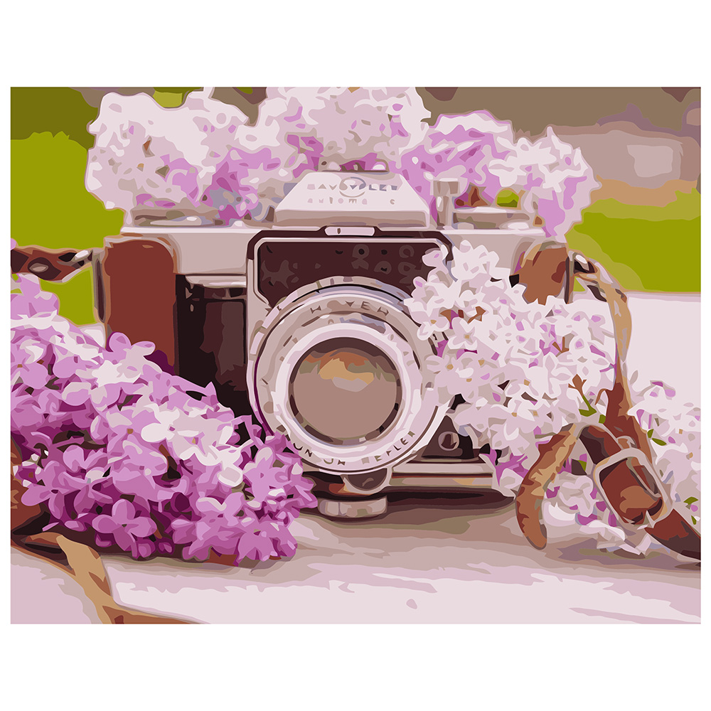 Фотоапарат з бузком 40х50 см VA-1080