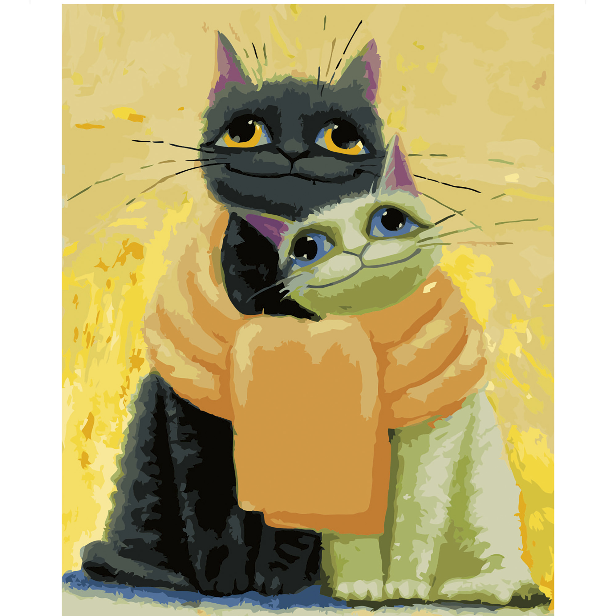 VA-2669 "Cats wrapped in a scarf", 40x50 cm