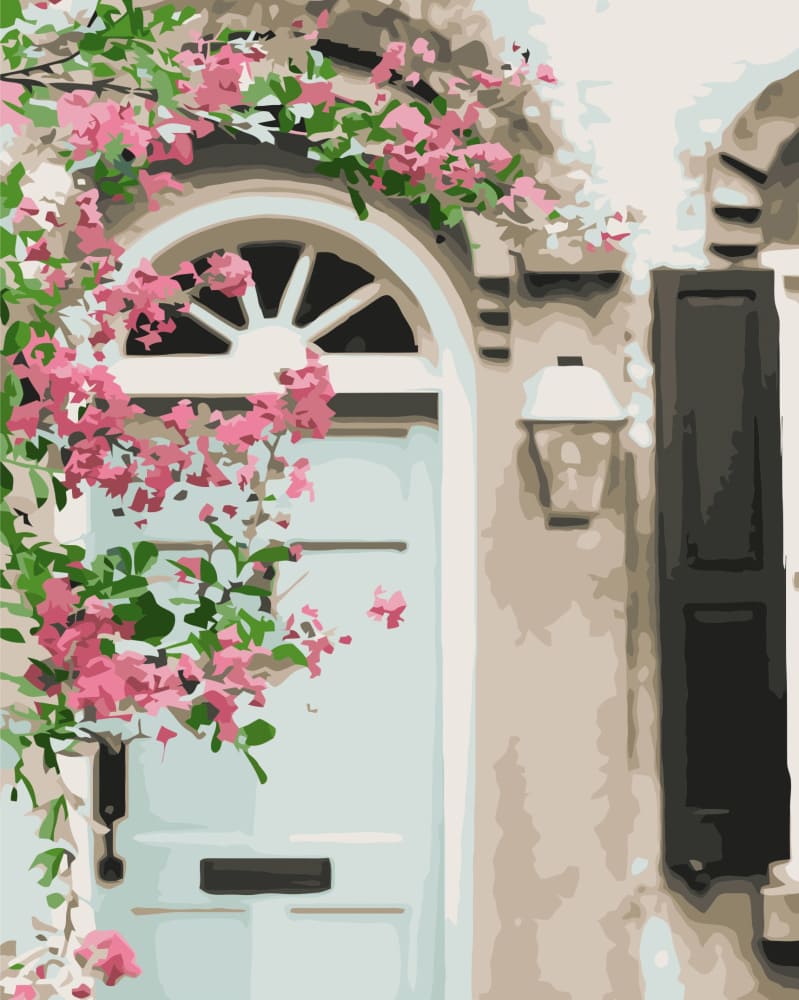 Blooming house entrance 40x50 cm VA-3384